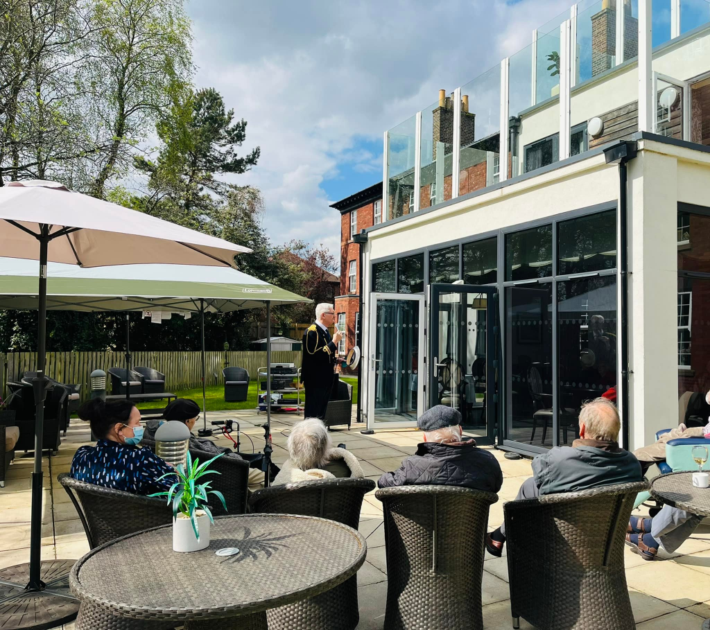 Residents Watching Entertainer
