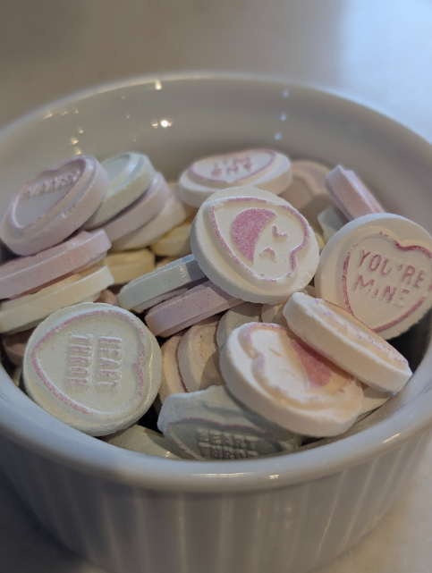 pot of love hearts