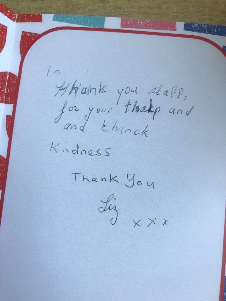 a thank you message from our residents on glad to care week